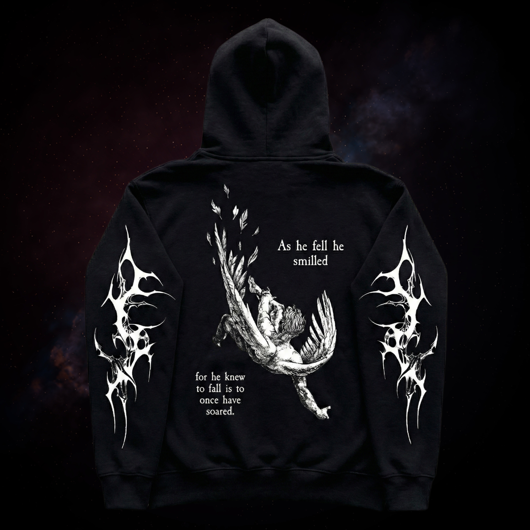 As He Fell He Smilled - Icarus | ZIP HOODIE