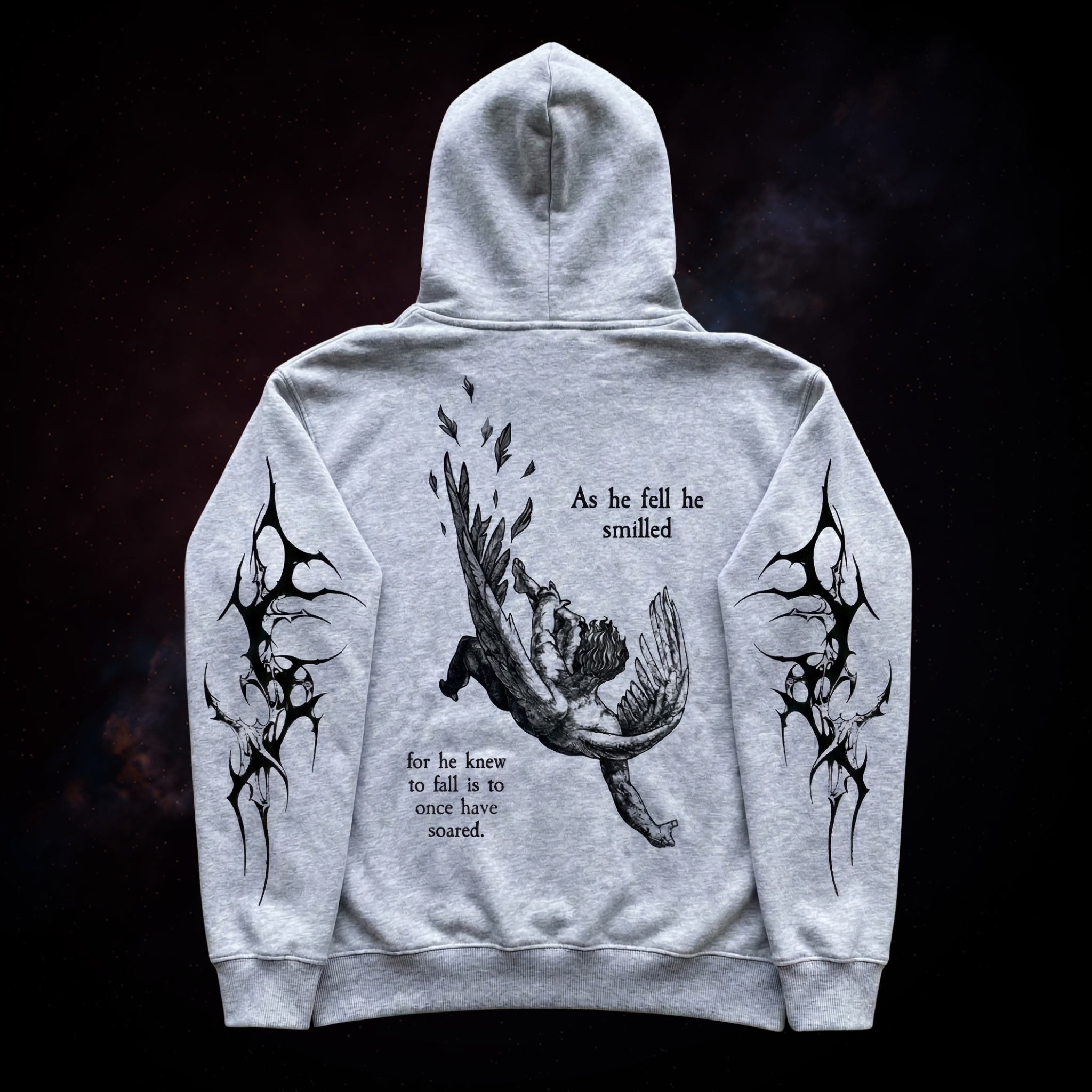 As He Fell He Smilled - Icarus | ZIP HOODIE